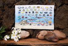 Load image into Gallery viewer, Hawaii Reef Fish Identification Microfiber Travel / Sport Towel