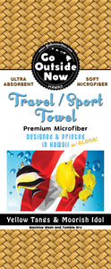 Moorish Idol & Yellow Tangs Microfiber Travel / Sport Towel